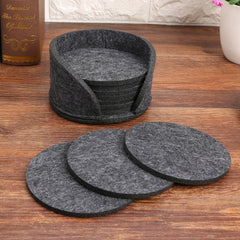 Round Felt Coaster Set