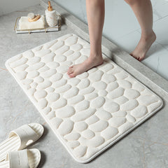 Embossed Cobblestone Bathroom Rug