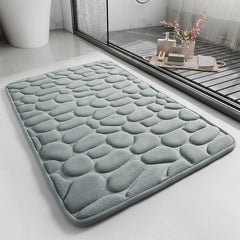 Embossed Cobblestone Bathroom Rug